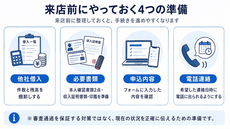 来店前にやっておく4つの準備